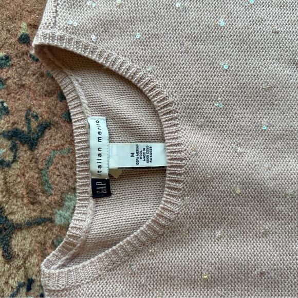 GAP Women's Medium Blouse Pink Wool Sleeveless Knit Top - Picture 2 of 2